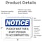 Signmission Please Wait For A Staff Person To Accompany You OSHA Notice Sign, Vinyl Decal, 5in W x 3.5in L, 2PK OS-2PACK-NS-D-35-L-17638 - alternate 4